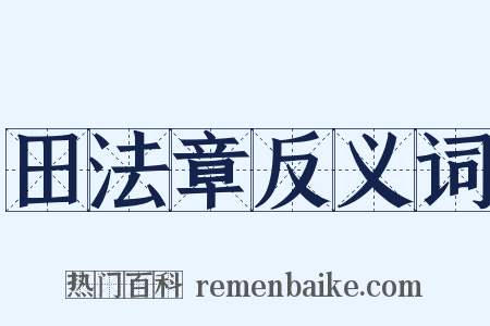 田法章反义词是什么意思的图片